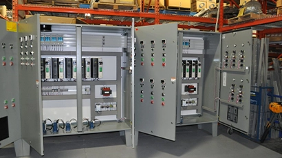 Custom built complex control system in repair & services facility