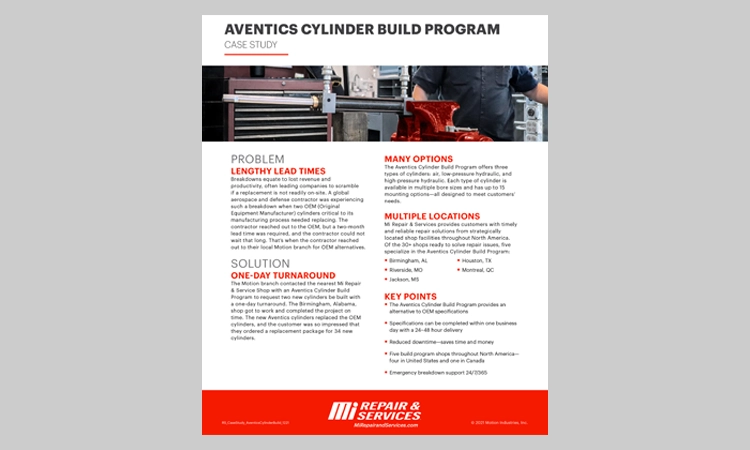 aventics cylinder build program case study